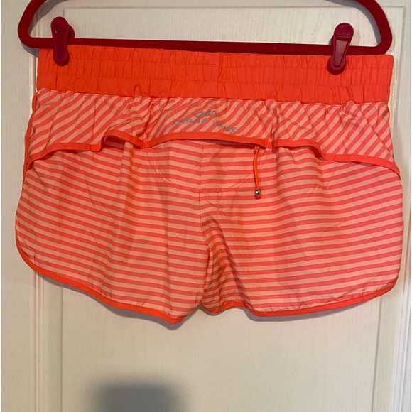 Lorna Jane Active Orange Striped Shorts Size M - Picture 2 of 5